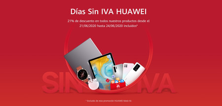 Días Sin IVA Huawei: smartphones, portátiles, relojes inteligentes y tabletas más baratas