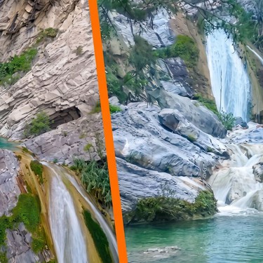A menos de 2 horas de CDMX vas a encontrar unas cascadas: agua azul turquesa en un oasis que pocos conocen