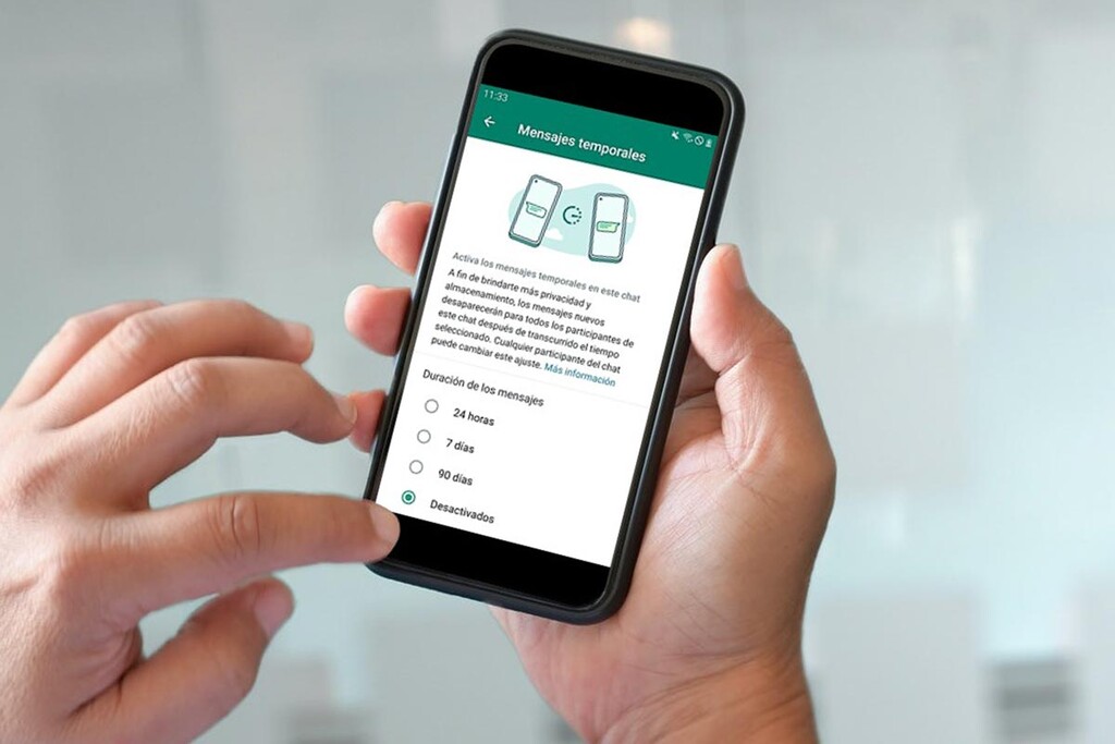 La beta de WhatsApp añade mensajes temporales que desaparecen automáticamente al día o a los tres meses