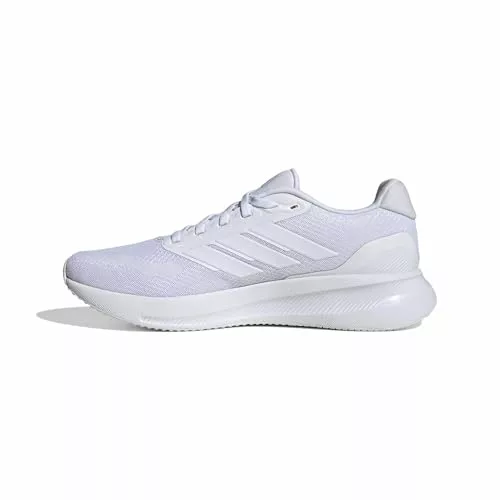 adidas Hombre Runfalcon 5 Running Shoes, Cloud White/Cloud White/Cloud White, 43 1/3 EU