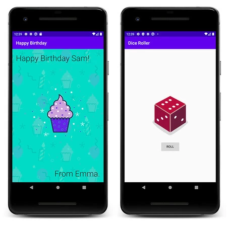 コース中に作成される 2 つのアプリケーション