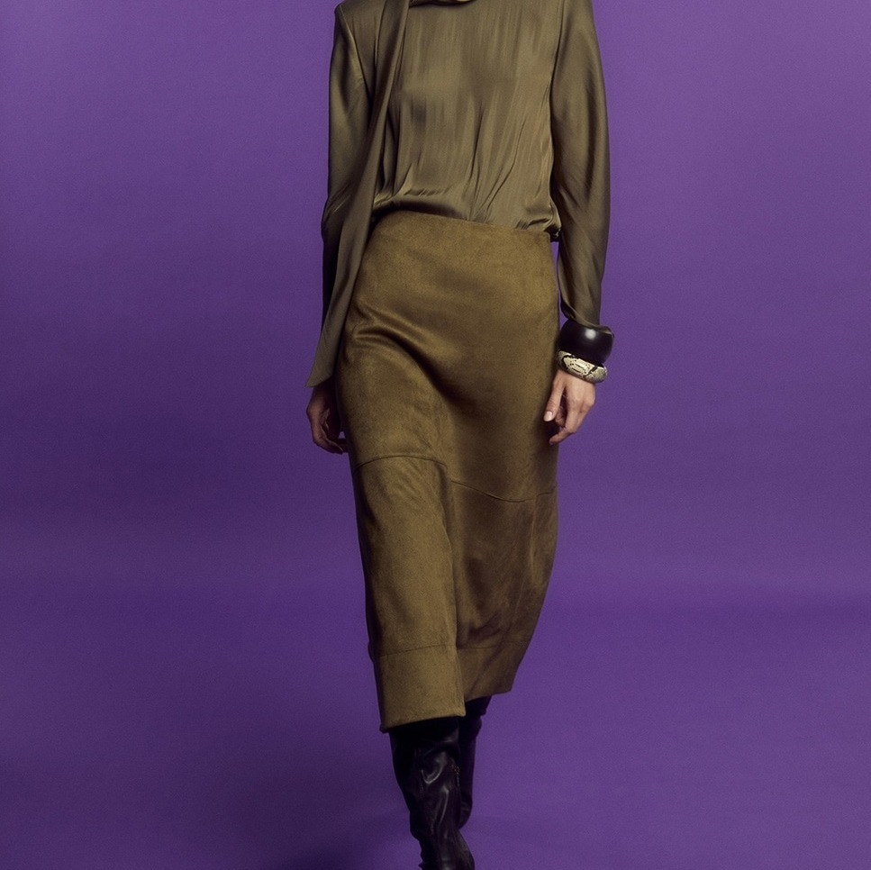 Sfera - Falda antelina.