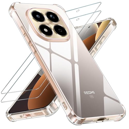 Yohii Funda para Xiaomi Redmi Note 15 Pro 5G con 2 piezas de cristal templado