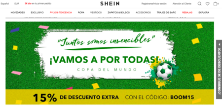 Shein celebra el mundial con descuentos extra del 15% y envío gratis