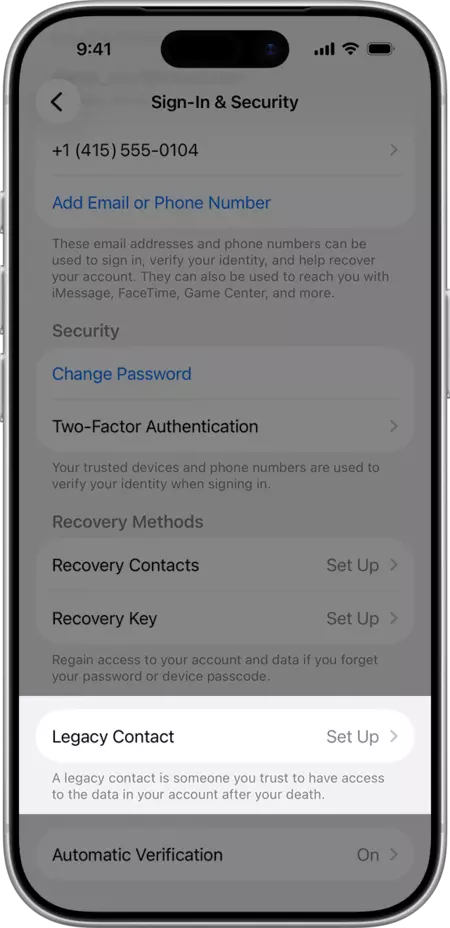 Legado Digital Apple