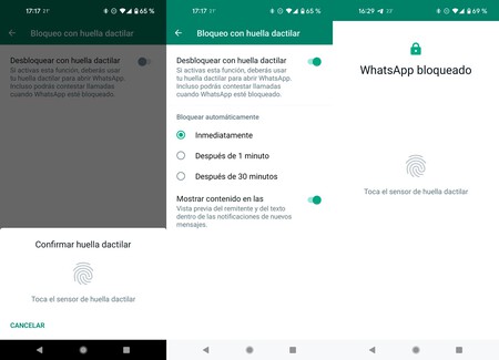 Cómo proteger los chats de WhatsApp con huella digital