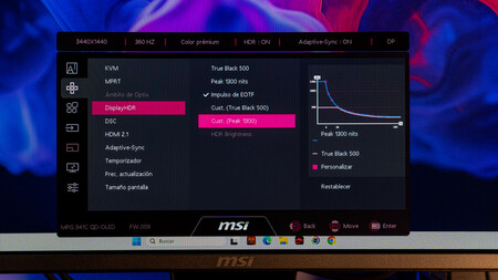Interfaz MSI MPG 341CQR QD-OLED