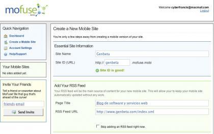Mofuse, creando sitios web móviles desde nuestros contenidos