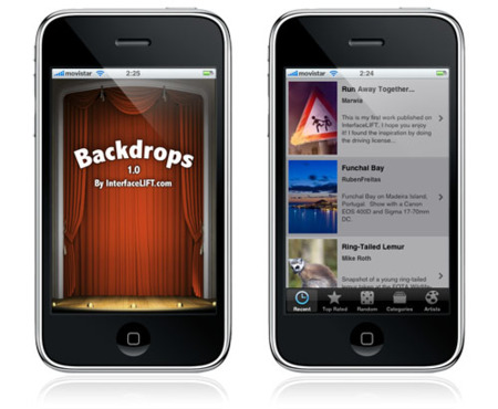 Backdrops, la aplicación para iPhone e iPod touch con fondos de InterfaceLIFT