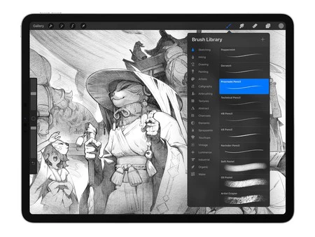 Procreate 5 ブラシ スタジオ