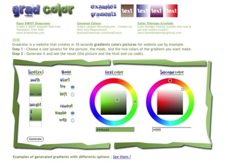 Grad color, generando degradados para el fondo de nuestro diseño web