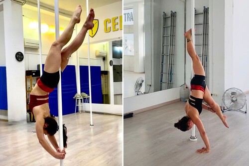 pole dancing en forma entrenamiento