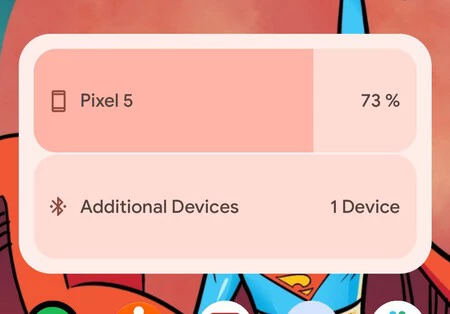 Android 13 Beta 2 バッテリー ウィジェット