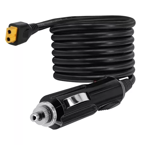 XT60 Cargador de Coche Mechero para Powerstation Estación de energía portátil Bluetti EB55 EcoFlow Delta River 12-24 V Encendedor de Cigarrillos Plug 16 AWG
