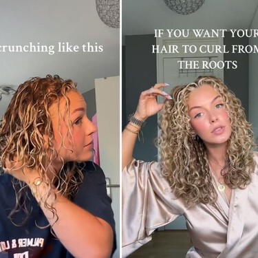 Puede que estés haciendo mal el scrunch y por eso tus rizos no se levantan tanto en la raíz