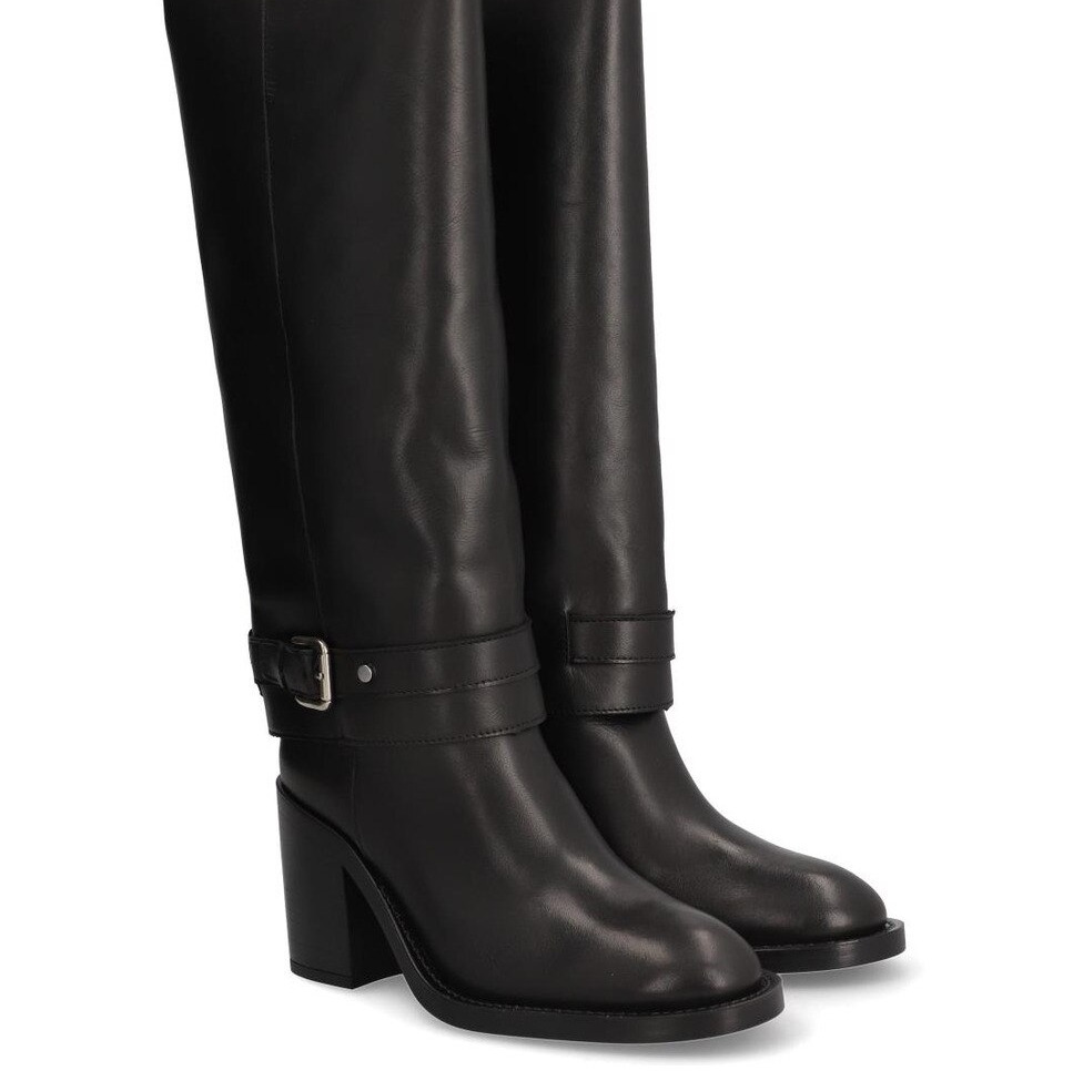 Alpe - Bota alta tubo con polaina en piel.