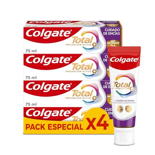 Colgate Total Prevención Activa + Cuidado de Encías, pack de 4
