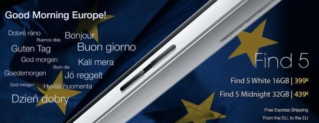 Oppo Find 5 Europa