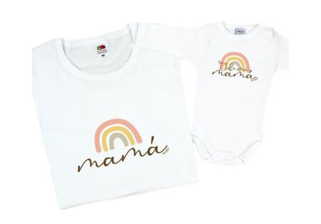 Pack 2 Prendas Personalizadas Mama Arcoiris