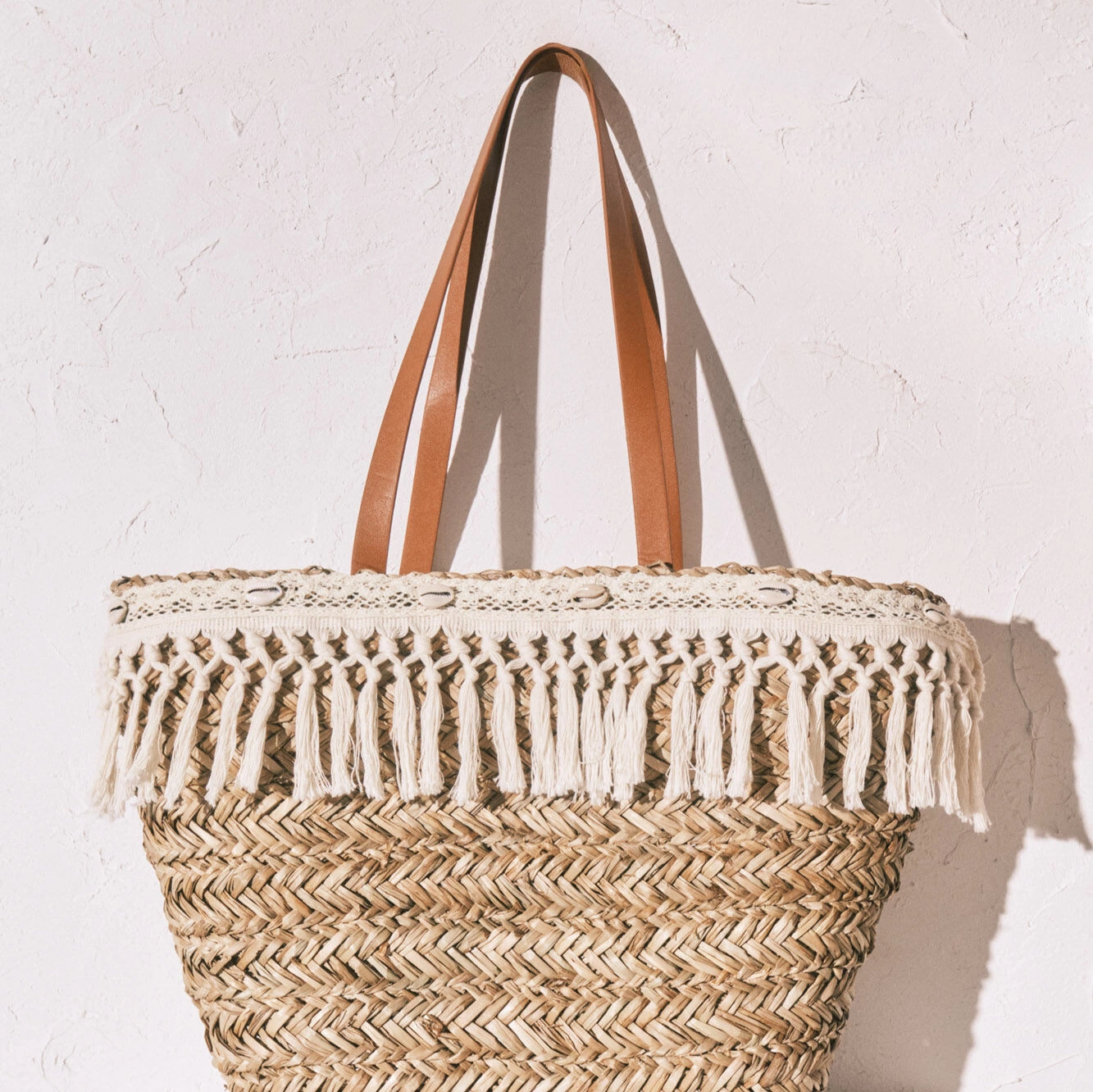 Bolso grande capazo rafia y crochet
