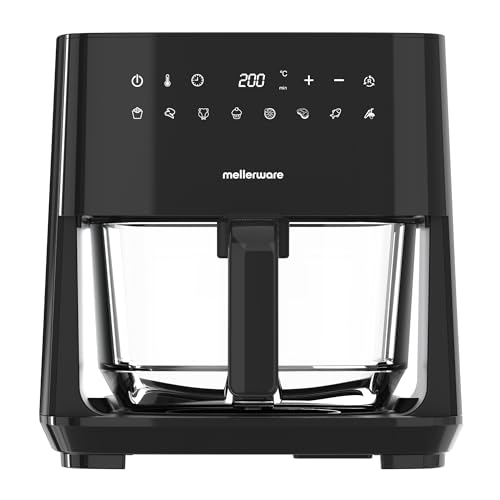 MELLERWARE - Freidora de Aire Crunchy Glass 1450W