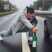 Le pilla la Guardia Civil borracho empujando su coche por la vía de servicio. La Justicia dice que no hay delito porque el motor estaba apagado