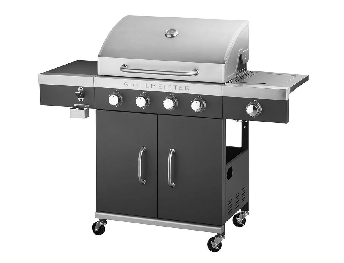 Barbacoa de gas 5 llamas y 4 zonas cocción