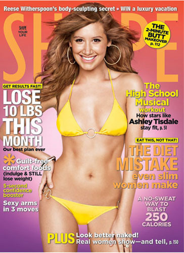 Ashley Tisdale posa en bikini para la revista Shape