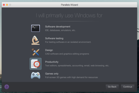 parallels wizard for mac