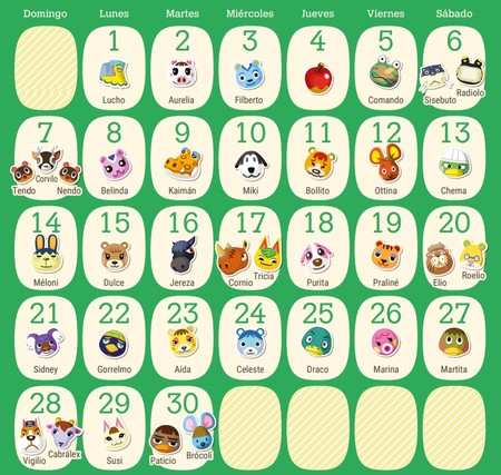 Calendario de cumpleaños. Todos los cumpleaños 2020 14 Juneac