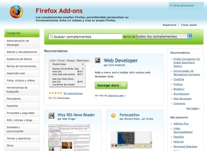 Firefox Add-ons rediseñado