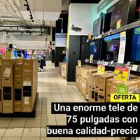 Carrefour está liquidando esta enorme tele QLED Samsung de 75 pulgadas y te llevas un cupón de más de 100 euros 