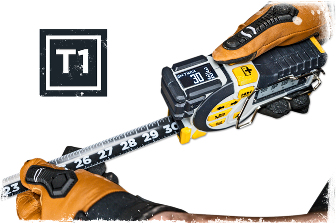 Esta futurista cinta métrica digital tiene dos pantallas, nivel láser y Bluetooth para enviar las medidas al móvil