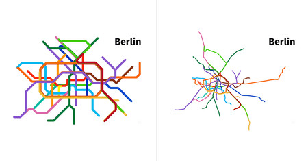 Mapas honestos: así serían los planos de metro de 17 grandes ciudades si fueran fieles a la geografía