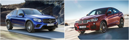 Mercedes-Benz GLC Coupé vs BMW X4: comparativa visual