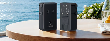Viajar a un país con un enchufe diferente no es ningún problema con este adaptador Anker: permite cargar cinco dispositivos a la vez 