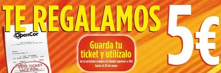 5 euros de descuento por tus tickets de compra en OpenCor