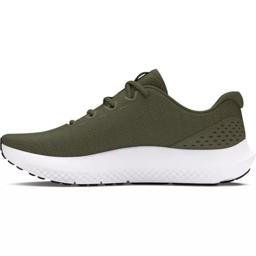 Under Armour UA Charged Surge 4 Zapatillas de deporte de hombre, zapatillas para correr transpirables, color verde marino/verde marino/blanco
