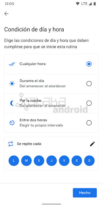 Condición De Día Y Hora