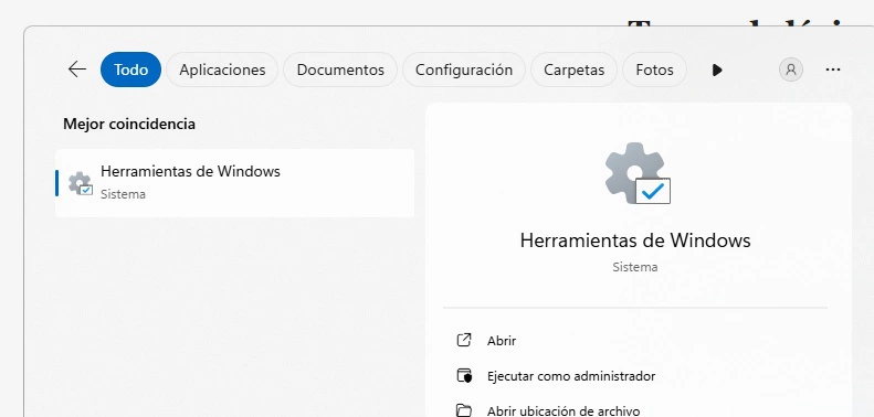 Herramientas Windows