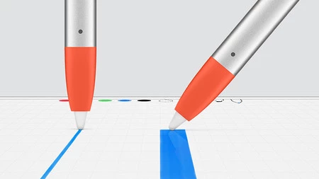 Crayon はペンの傾きを検出しますが、筆圧の変化は検出しません。