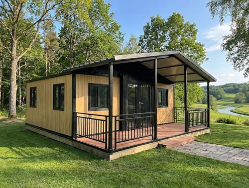 Casita Plegable Personalizable prefabricada y con dormitorios Cocina y baño, de 37 m², 56 m² y 74 m², Apta para Oficina y Vivienda