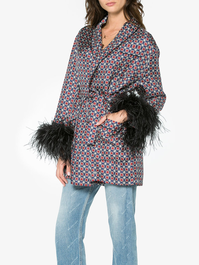 Prada Feather Tile Print Jacket 12485566 12223435 800