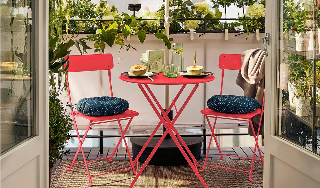 Mesas de IKEA para balcones y terrazas