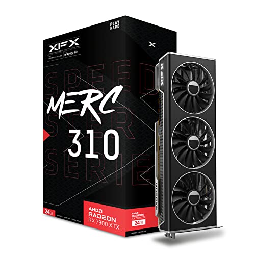 XFX Speedster MERC310 AMD Radeon™ RX 7900XTX Black Gaming Tarjeta gráfica 24GB GDDR6, AMD RDNA™ 3 (RX-79XMERCB9)