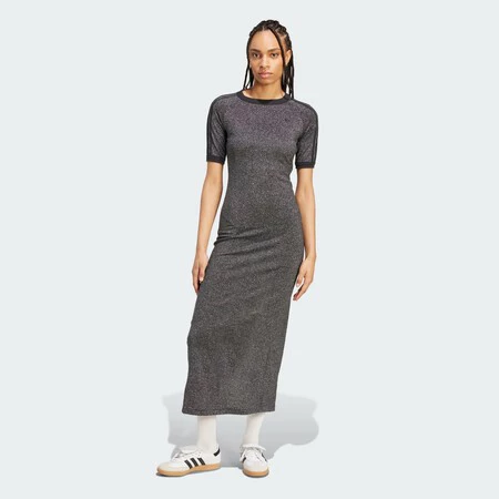 Vestido Adicolor Holiday Glitter 3 Stripes Negro