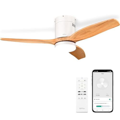 Daitsu Ventilador de Techo con Aspas de Madera Natural Velar 