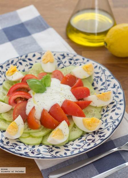 Ensalada de pepino y yogur. Receta