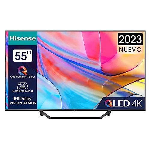 Hisense TV 55A7KQ - QLED Smart TV de 55 Pulgadas Televisor, con Quantum Dot Colour, 60Hz VRR, Dolby Vision & Dolby Atmos, Bluetooth & HDMI, Compartir en el televisor, Alexa Built-in (2023)