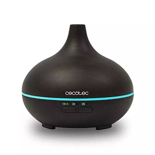 Cecotec Humidificador Ultrasónico y Difusor de Aromas con Temporizador Pure Aroma 150 Yin. Capacidad 150 ml, Temporizador 3 Horas, 7 Colores led, Función aromaterapia, Ultra silencioso